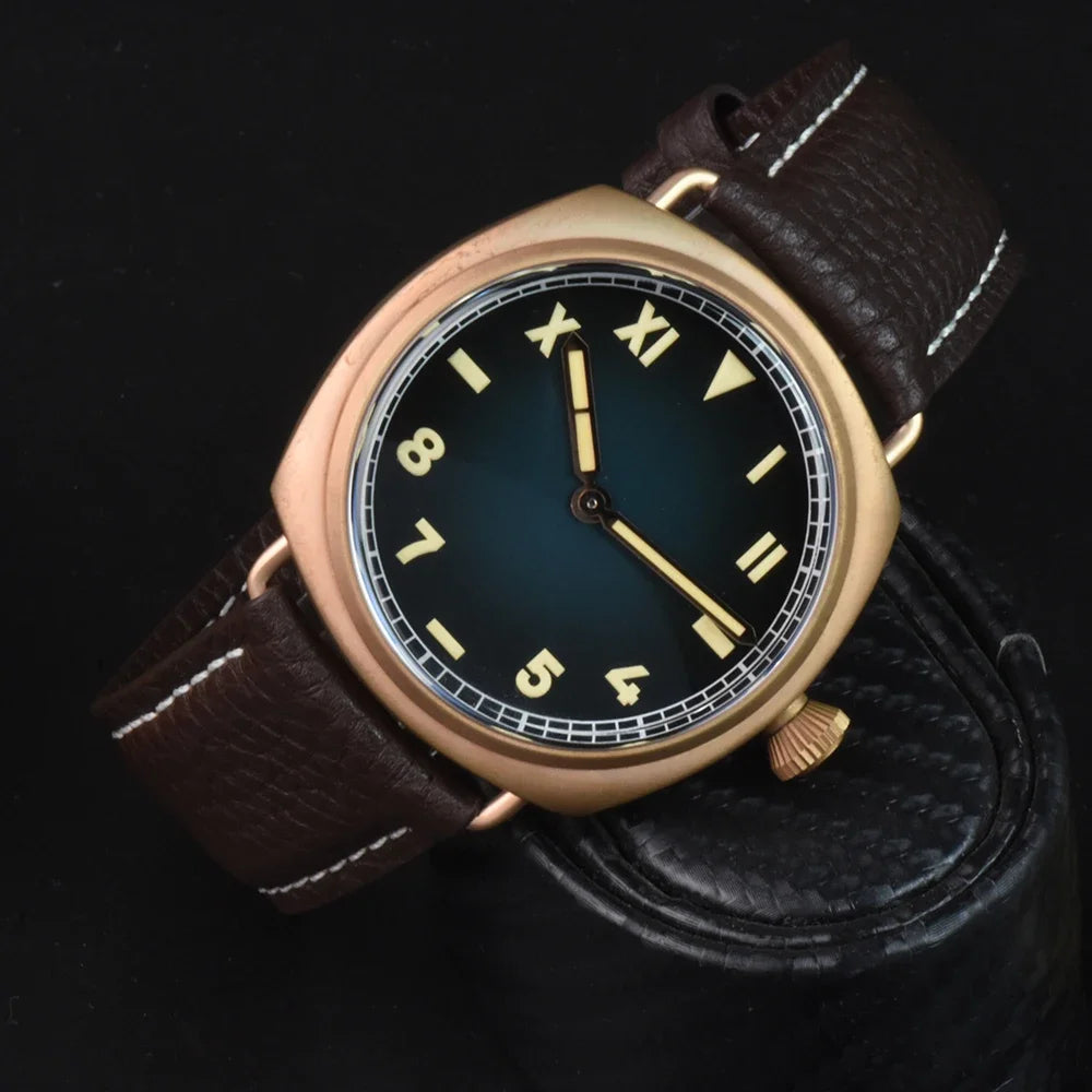 RBB Solid Bronze Men's Quartz Watch – Ronda 502 Movement, Sapphire Crystal, 20ATM Waterproof, Minimalist 2-Hand Design