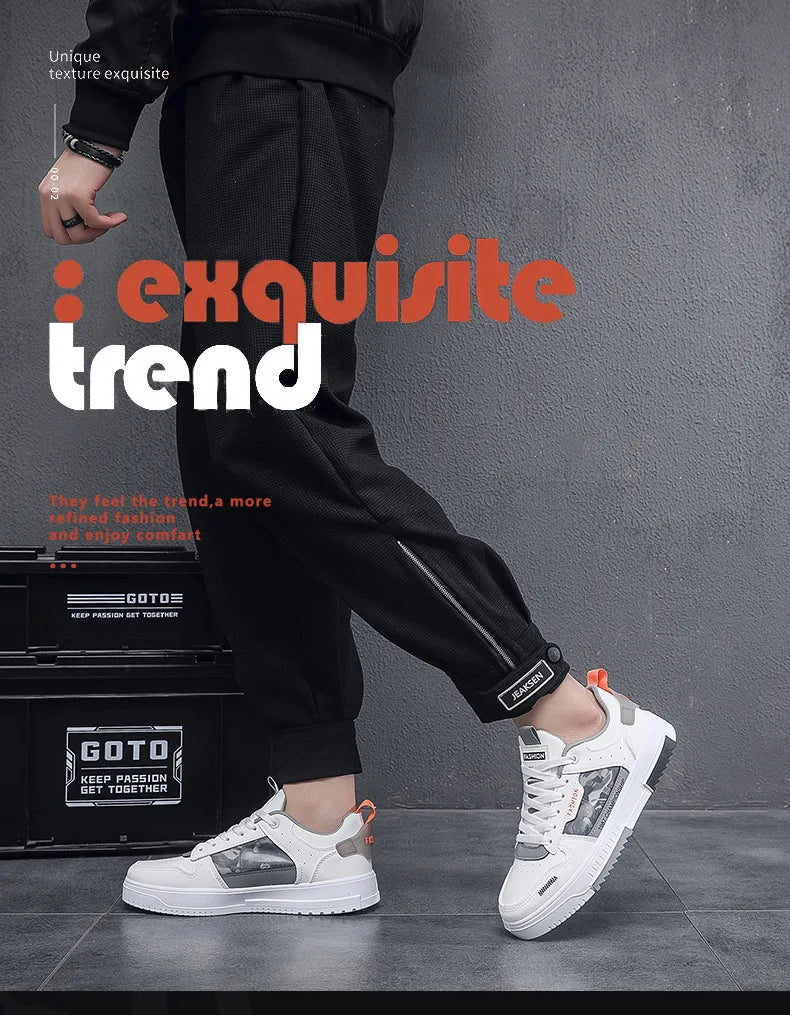 Men’s Breathable Lace-Up Sneakers – Lightweight Comfort for Everyday Wear