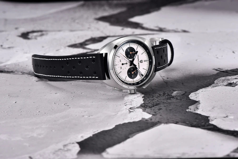 RBB DESIGN 2025 Retro Luxury Chronograph Men's Quartz Watch – VK63 Leather Sport Timepiece