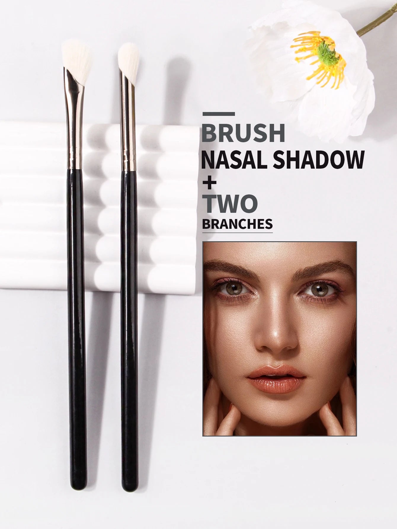 2PCS Angled Nose Contour Brush Set – Soft Sculpting Tools