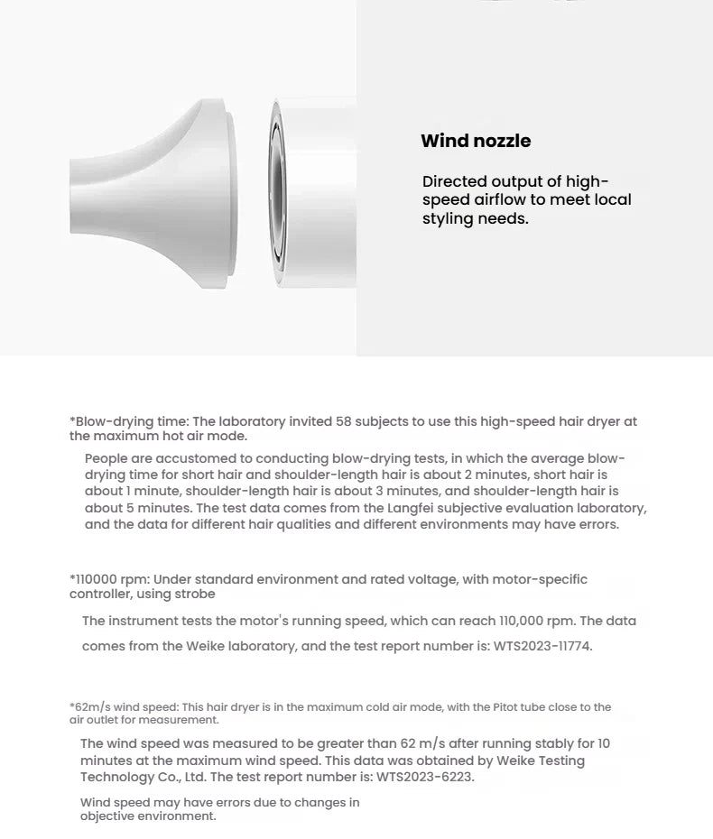 H501 High-Speed Ionic Hair Dryer – 110,000 RPM, EU Plug (220V)