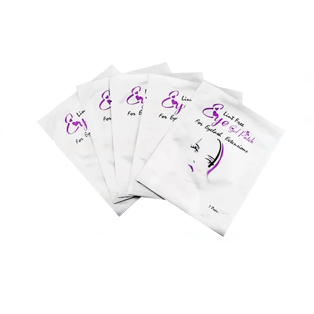 100 Pairs Under Eye Gel Patches for Eyelash Extensions – Lint-Free, Adhesive Lash Extension Supplies