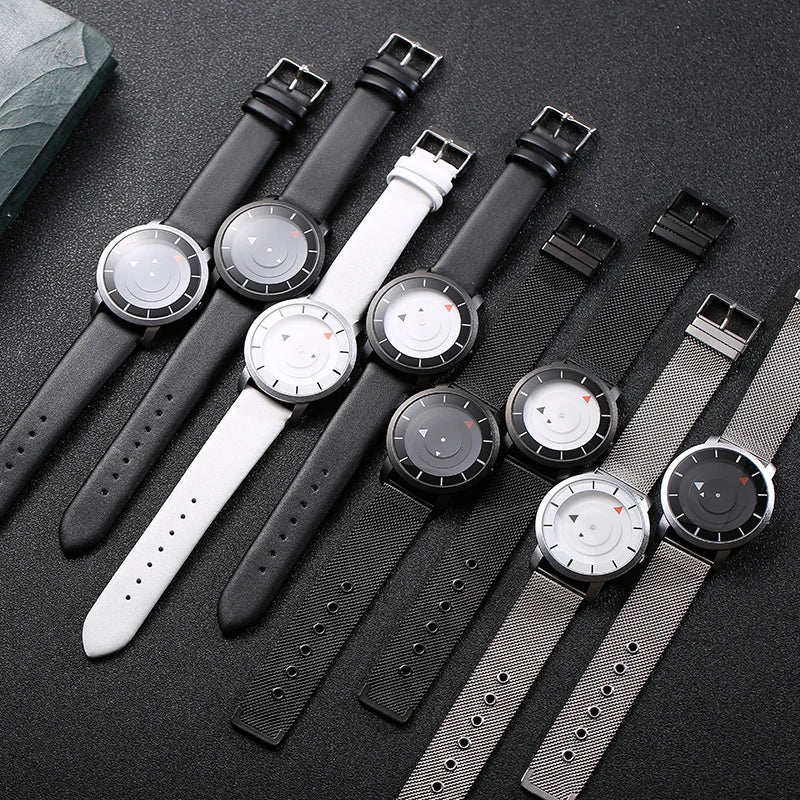 RBB Minimalist Unisex Quartz Watch – Conceptual Dial & Simple Design for Men & Women