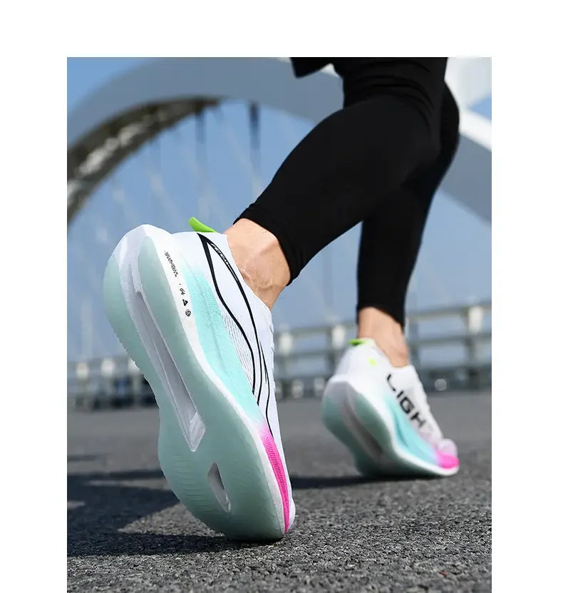 Men’s Fashion Running Shoes – Breathable Mesh, Carbon Plate, Rubber Outsole | Red Rabbit Limited Edition