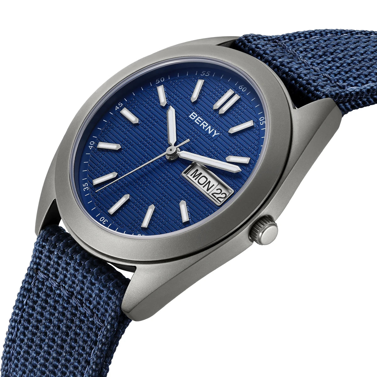 RBB Titanium Men’s Quartz Watch – Date & Week Calendar, Sapphire Crystal, Super Luminous, 38mm, 10ATM Waterproof