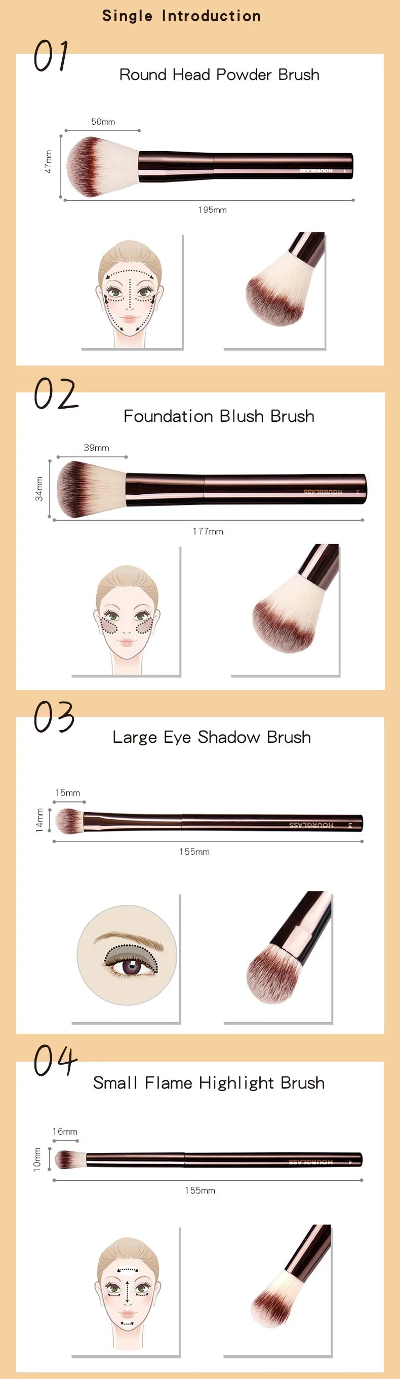 Hourglass Makeup Brush Set – Face & Eye Essentials