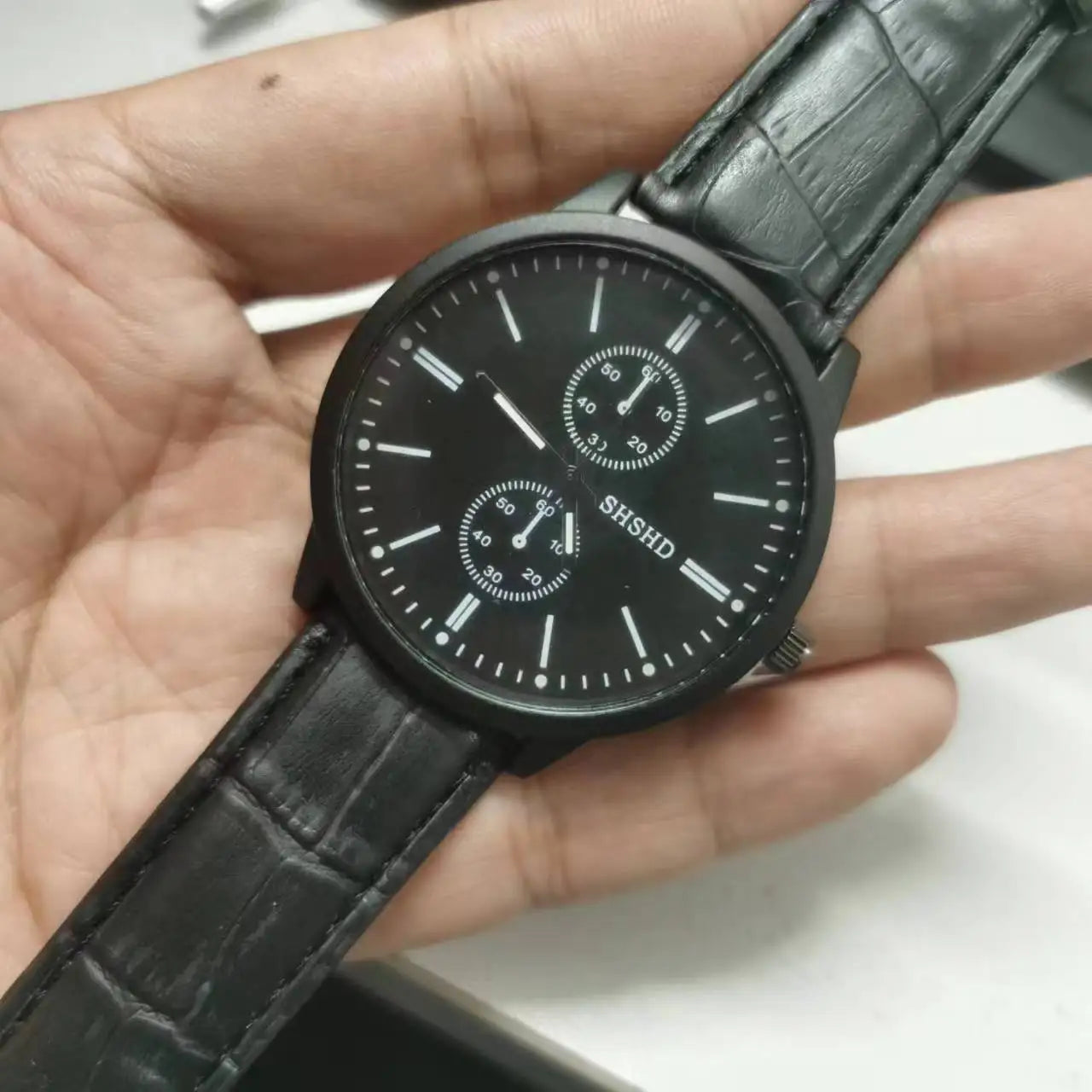 RBB Men's Three-Eye Quartz Watch – Casual Fashion with Multi-Function Dial