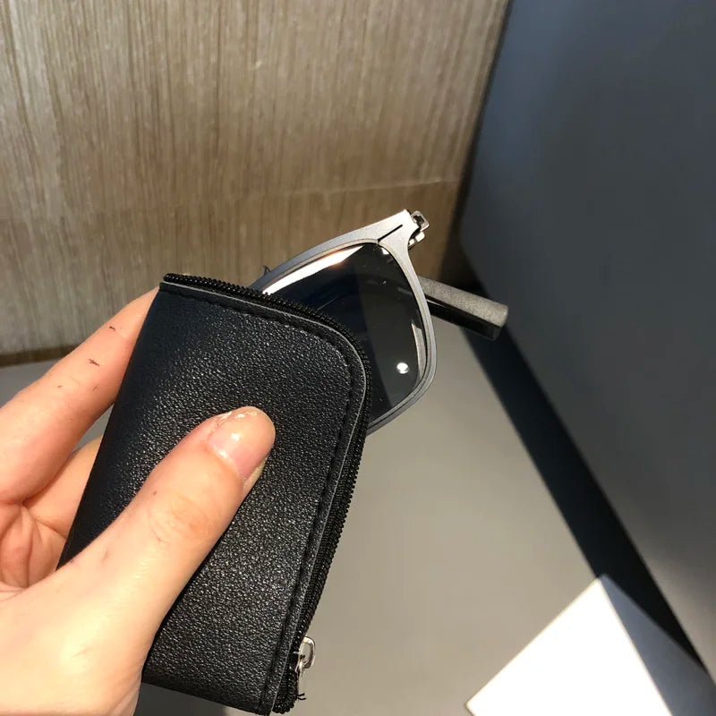 RBB Polarized Folding Sunglasses for Men – Lightweight Stainless Steel, Ultra-Thin Retro Design