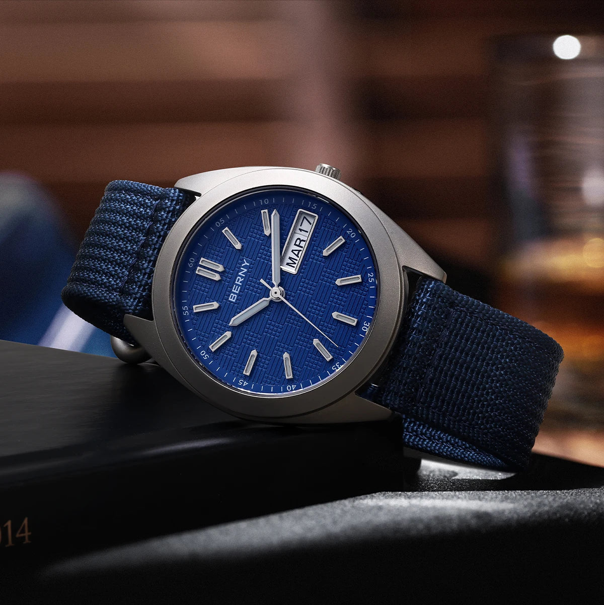 RBB Titanium Men’s Quartz Watch – Date & Week Calendar, Sapphire Crystal, Super Luminous, 38mm, 10ATM Waterproof