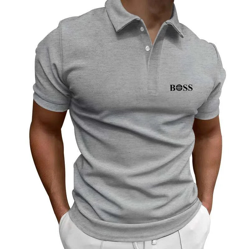 RBB 2024 Business Fashion Men's Luxury Polo Shirt – High-Quality Printed Quick-Dry Summer T-Shirt for Outdoor Fitness, Running & Golf