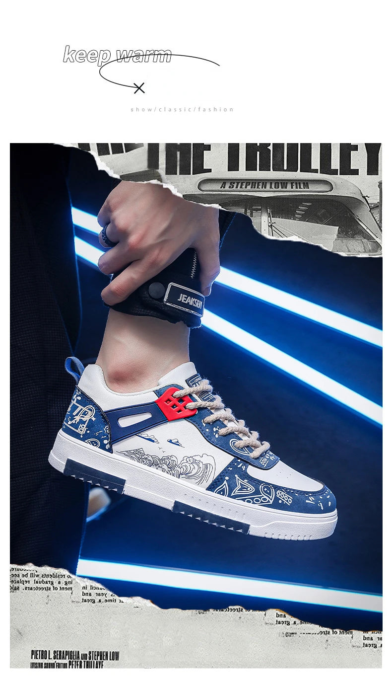 Men’s Breathable Lace-Up Sneakers – Lightweight Comfort for Everyday Wear