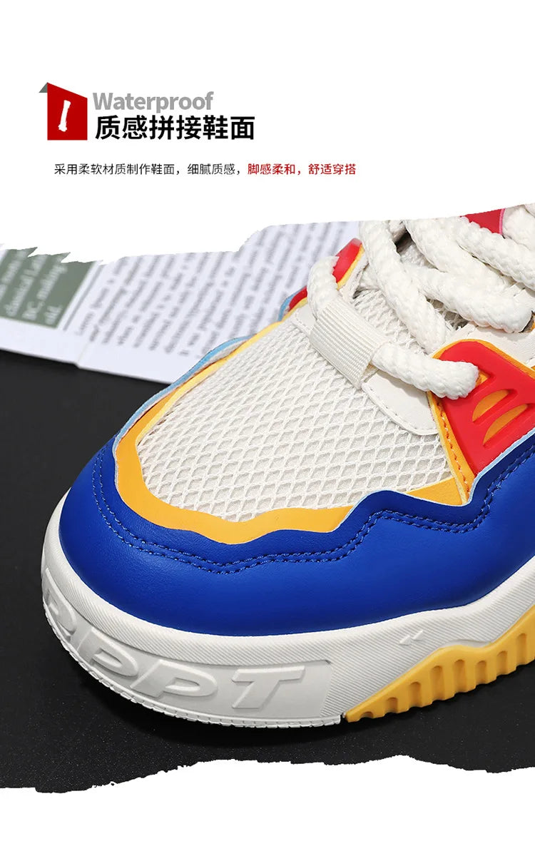 2025 Men’s Large-Size All-Season Soft Sole White Sneakers – Versatile Fashion Sports Shoes