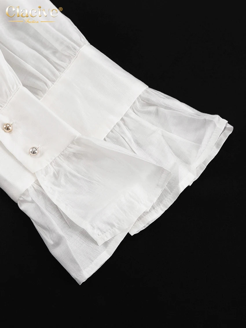 RBB Women's Elegant Pink Office Blouse – Long Sleeve Lapel Classic Shirt Top