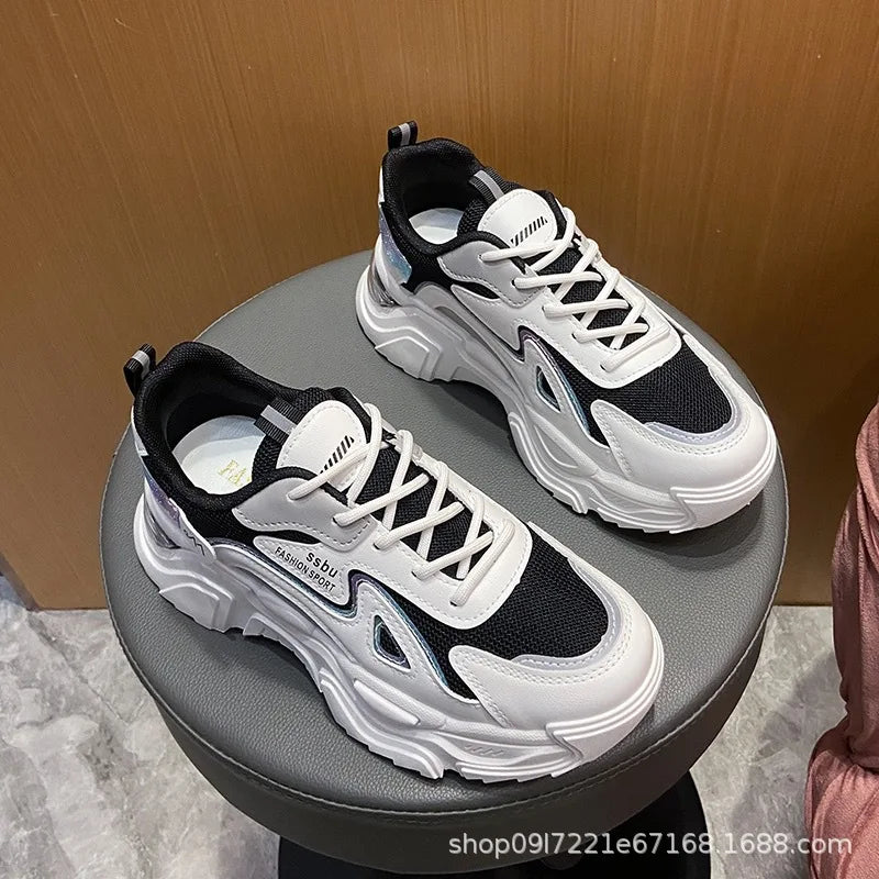 2024 Women’s Breathable Platform Sports Sneakers — Lightweight Casual Running Shoes