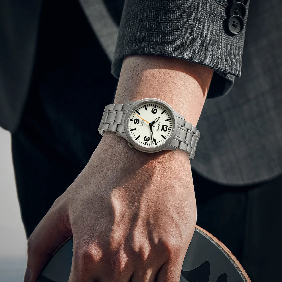 RBB Titanium Men’s Outdoor Sports Quartz Watch – Super Luminous Dial, Sapphire Crystal, Lightweight, 5ATM Waterproof