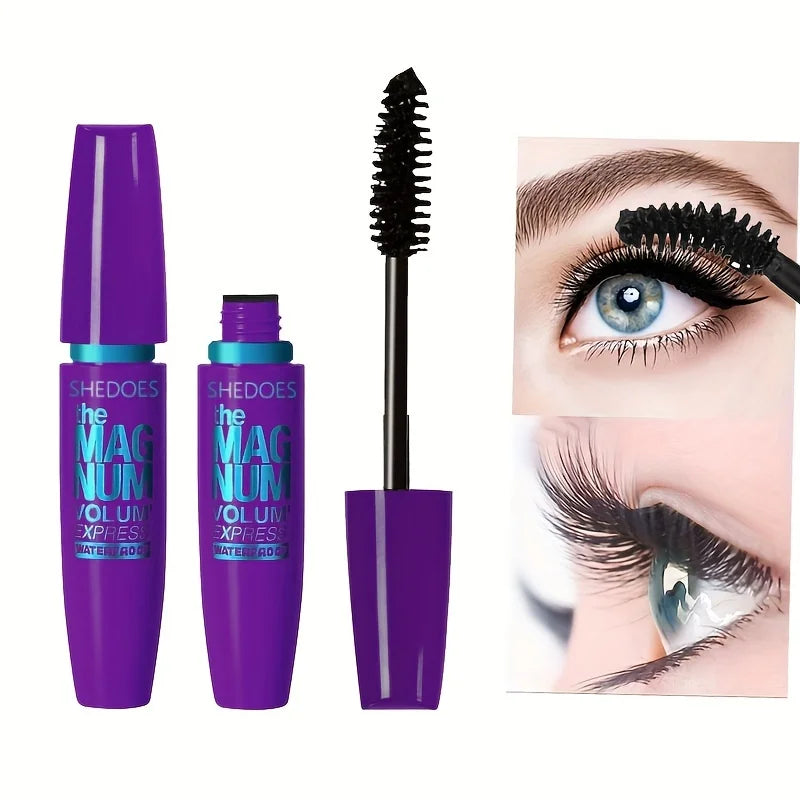 4D Waterproof Black Mascara – Lengthening, Thickening & Curling Fiber Formula