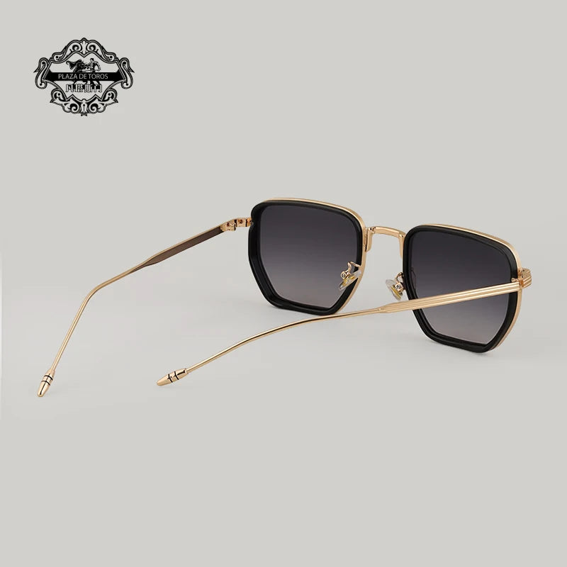 RBB Retro Polygon Square Sunglasses – UV400 Gradient Vintage Eyewear for Men & Women