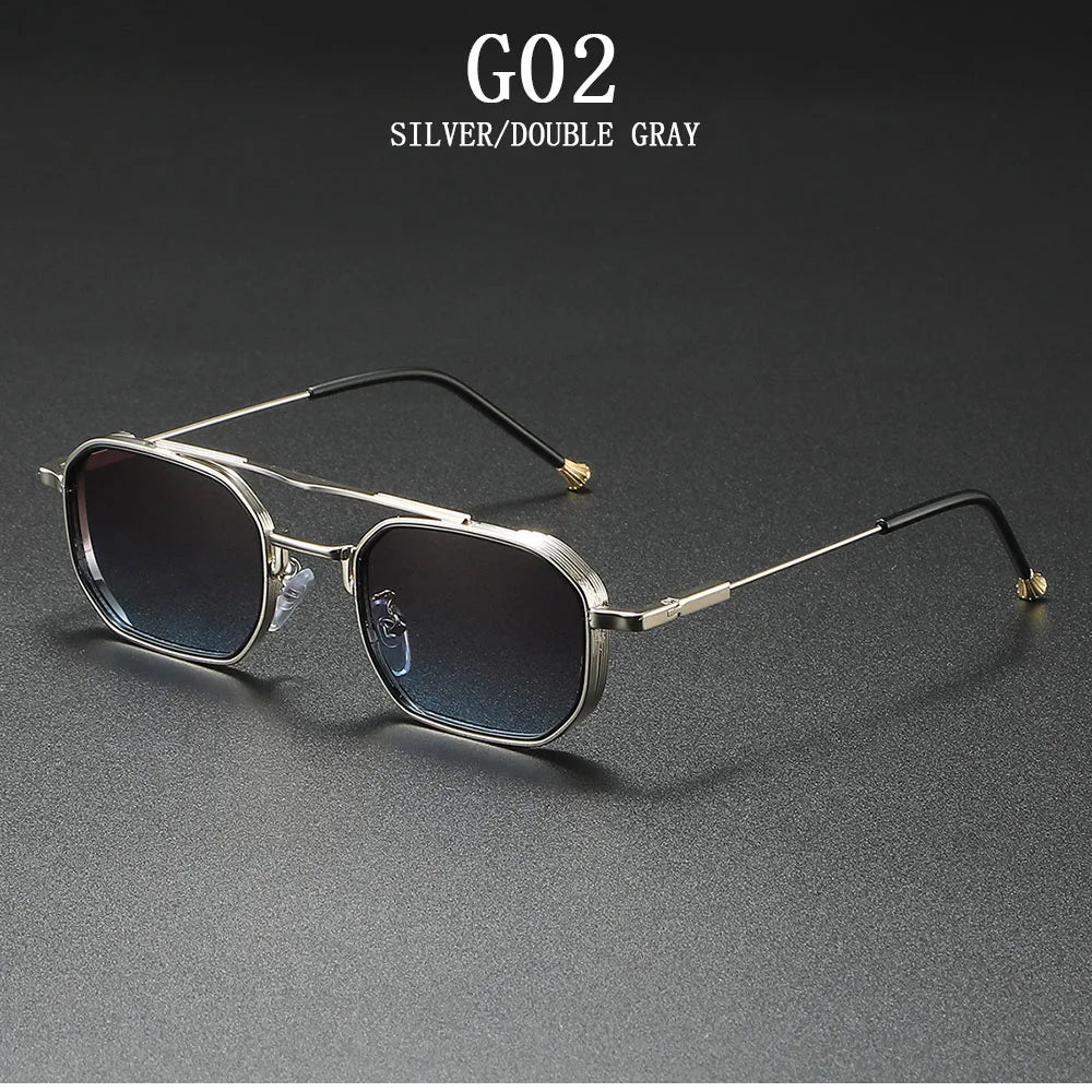 RBB 2025 Vintage Square Sunglasses – Trendy Steampunk Fashion Eyewear for Men & Women