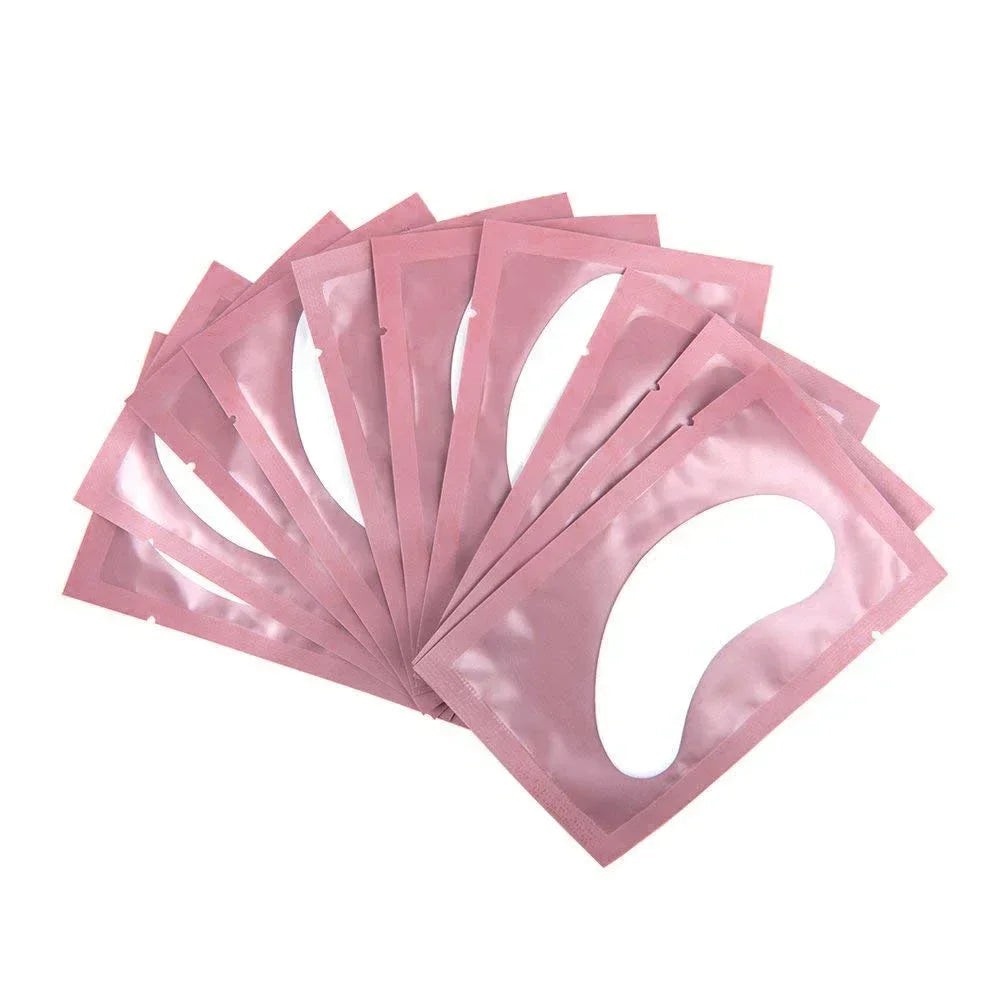 100 Pairs Under Eye Gel Patches for Eyelash Extensions – Lint-Free, Adhesive Lash Extension Supplies