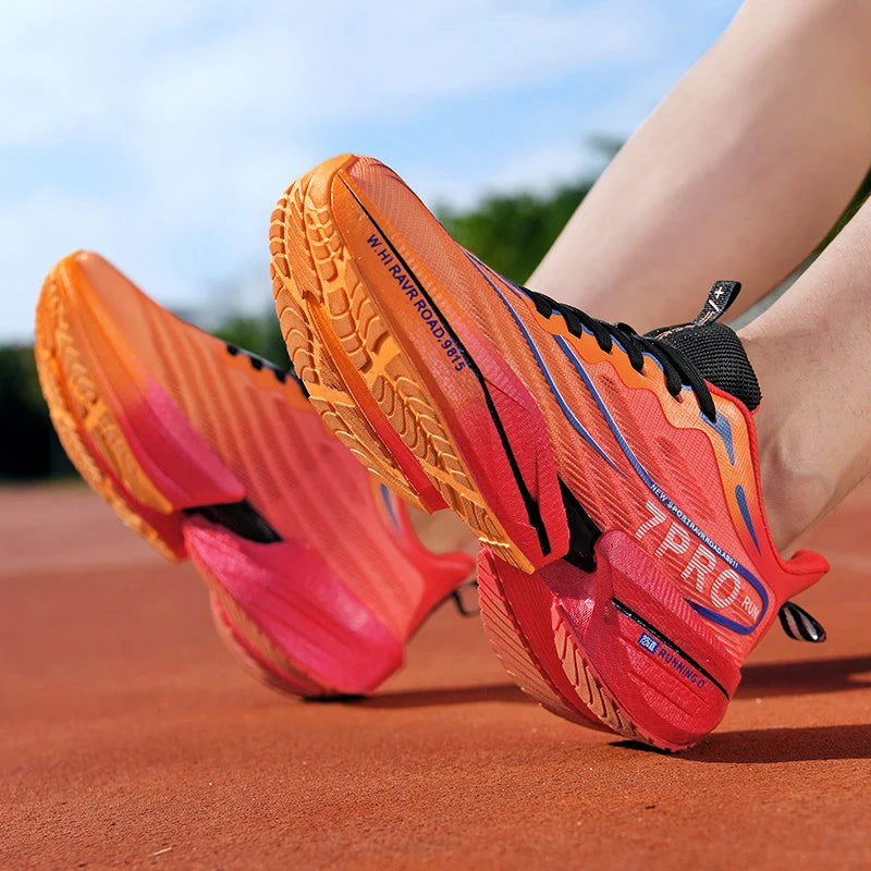 RBB New Men’s Carbon Plate Sneakers – Lightweight, Soft Sole, Mesh Sports Running & Casual Tennis Shoes – Outdoor Anti-Slip Couple Design