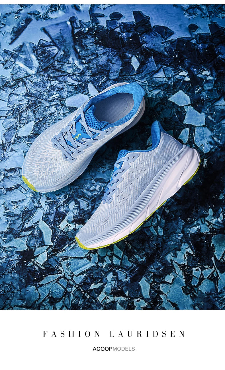 RBB Luxury Men’s Running Shoes – Breathable Mesh Cushioned Sneakers for Couples, Off-Road & Road Running Trainers