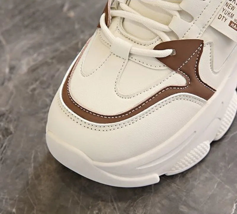 Women’s White Sport Sneakers – Thick Sole, Ultra-Light Platform, Casual & Running Shoes (Spring/Autumn 2025)