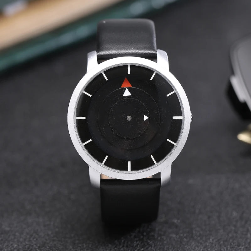 RBB Minimalist Unisex Quartz Watch – Conceptual Dial & Simple Design for Men & Women