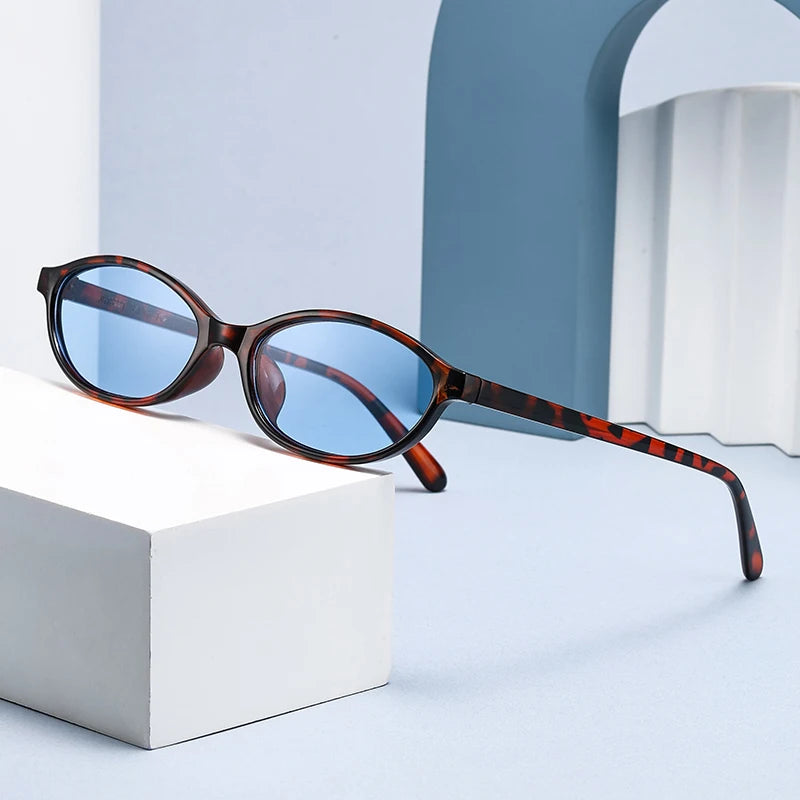 RBB Retro Elliptical Sunglasses Set – 4pcs/6pcs | Unisex Small Frame Fashion Eyewear