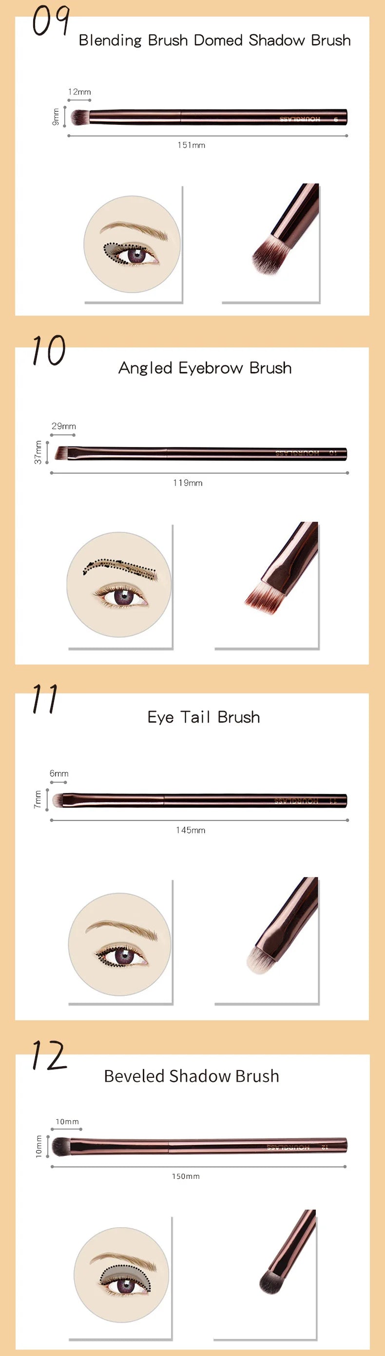 Hourglass Makeup Brush Set – Face & Eye Essentials