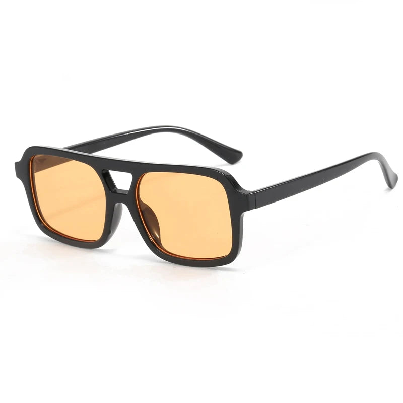 RBB Y2K Double Beam Sunglasses – Small Frame Retro UV Protection Outdoor Eyewear