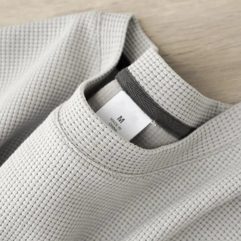 RBB Unisex Waffle Knit Summer T-Shirt – Lightweight & Loose Fit