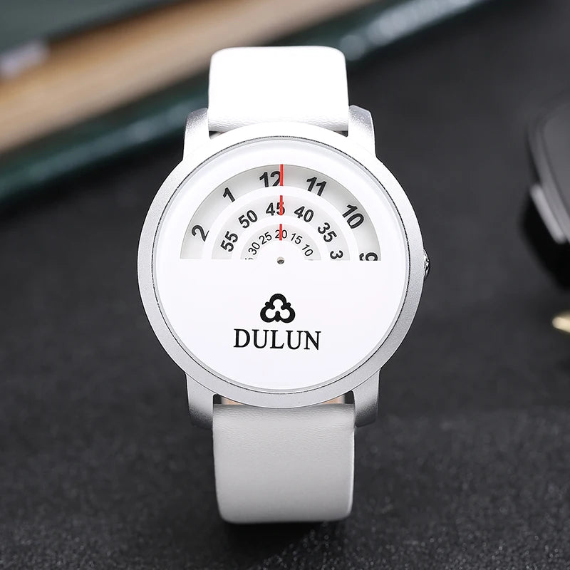 RBB Minimalist Unisex Quartz Watch – Black & White Dial, Couple Design