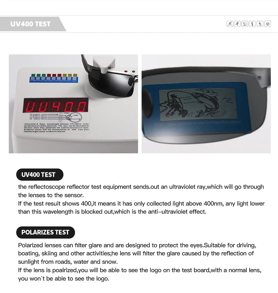 RBB Rimless Aluminium Outdoor Sport Sunglasses – Photochromic Polarized UV Protection for Men