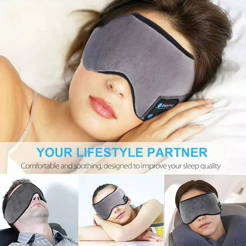 Bluetooth Sleep Headphones – Wireless, Soft Elastic Eye Mask Headband