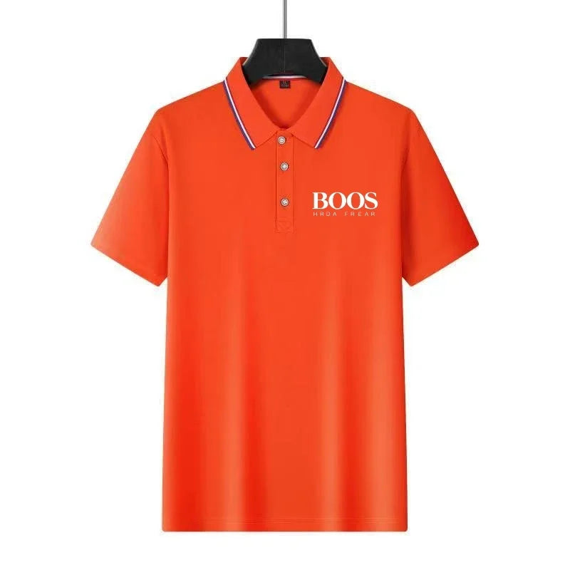 RBB Men’s Embroidered Business Casual Polo Shirt – Breathable & Stylish Short Sleeve Top