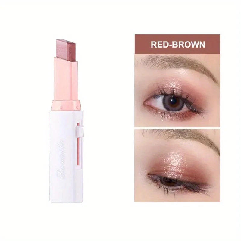 Two-Color Gradient Eyeshadow Stick – Natural 3D Effect, Long-Lasting & No Smudge