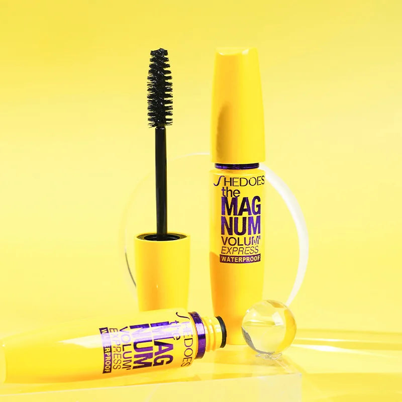 4D Waterproof Black Mascara – Lengthening, Thickening & Curling Fiber Formula