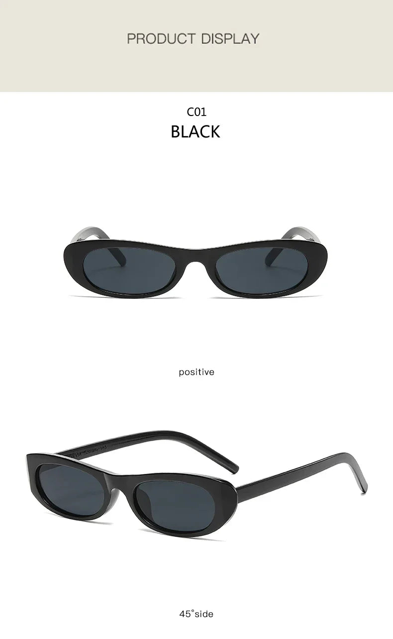 RBB Retro Oval Sunglasses for Women – 2024 Small Frame Street Style Fashion