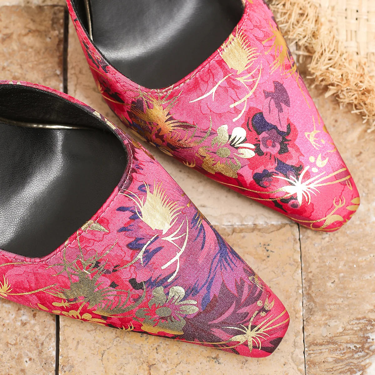 RBB Women Pumps Designer 2025 | New Side-Open Buckle Strap High Heels | Plus Size up to 46 | High-Quality Satin Square Toe Party Shoes for Ladies