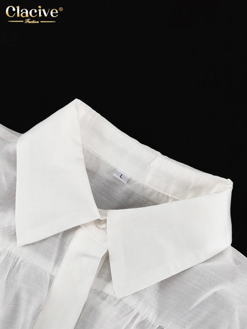 RBB Women's Elegant Pink Office Blouse – Long Sleeve Lapel Classic Shirt Top