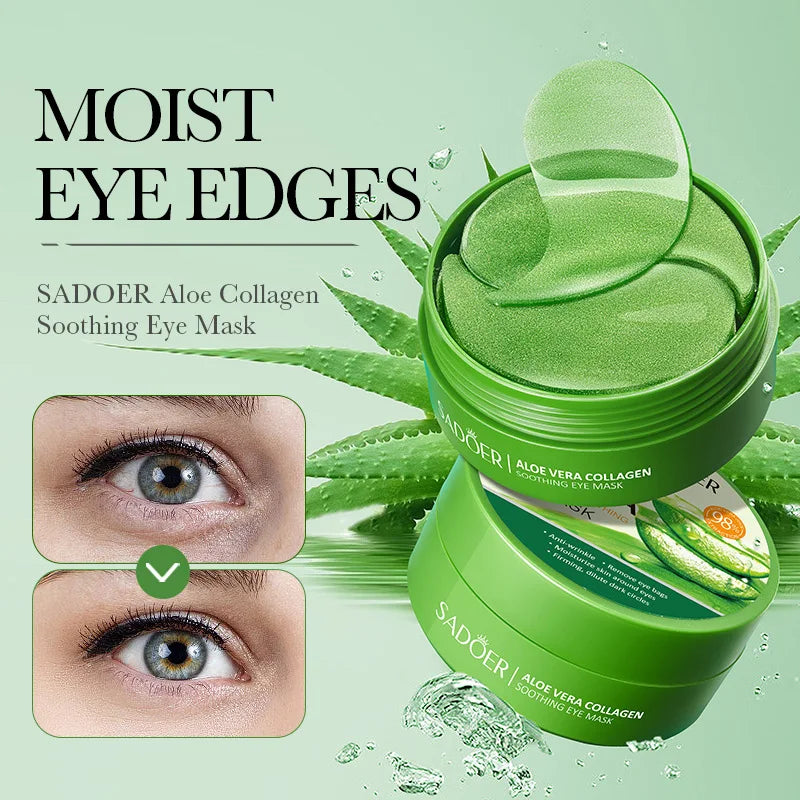 Collagen & Aloe Vera Eye Mask – 60pcs | Anti-Dark Circles & Eye Bag Treatment