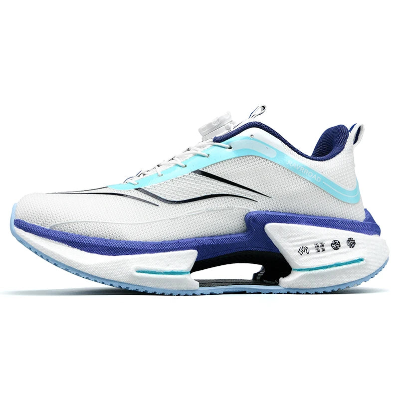 RBB Family Carbon Plate Running Shoes – Boys & Girls High Bounce TPU Popcorn Sneakers with Rotating Button Technology