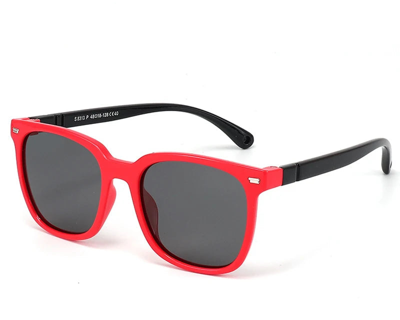 RBB Kids’ Flexible Polarized Sunglasses – UV400 TR90 Square Eyewear