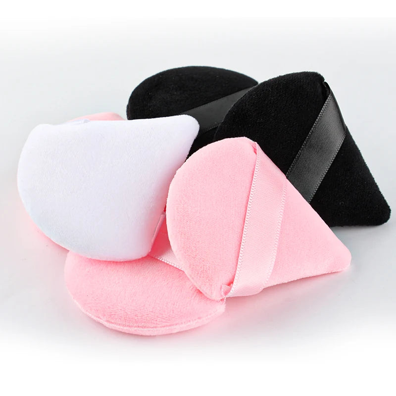 1/2/3/6Pcs Triangle Velvet Powder Puff – Reusable & Washable Makeup Sponges for Face & Eye