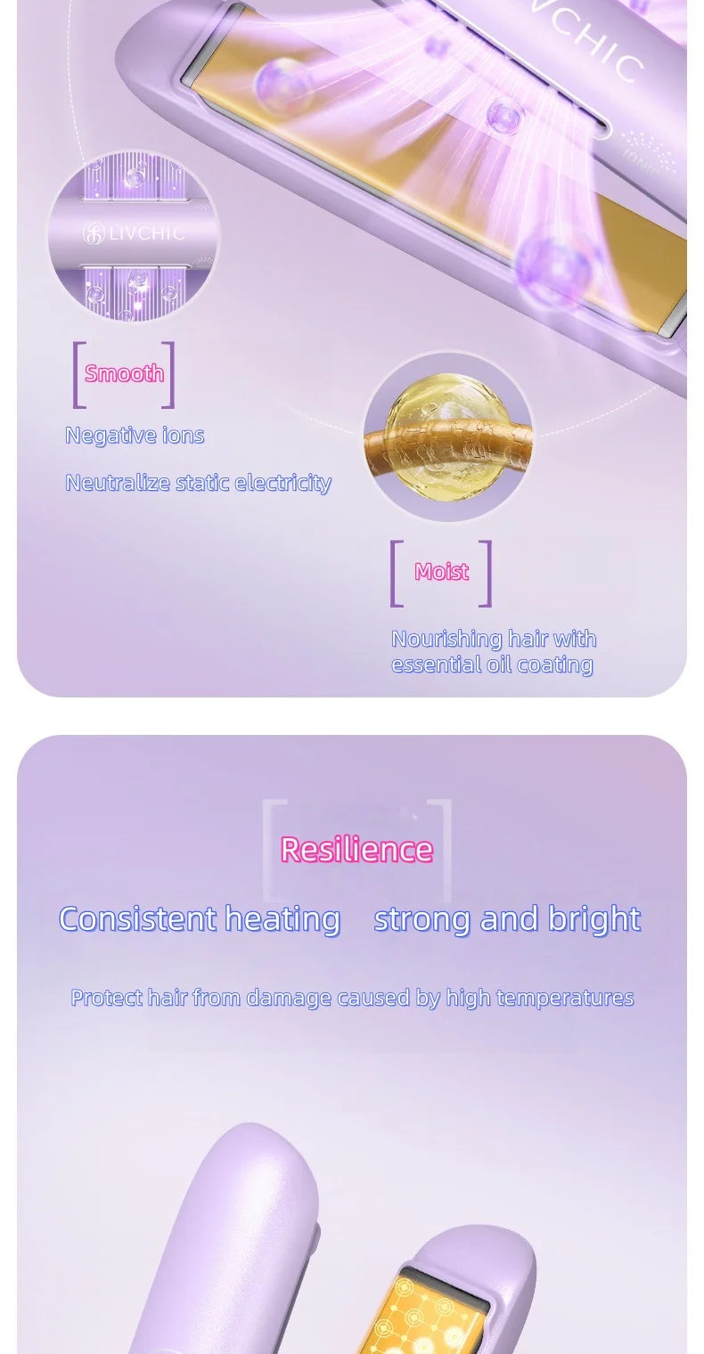 LivChic Ceramic Flat Iron for Salon-Quality Styling