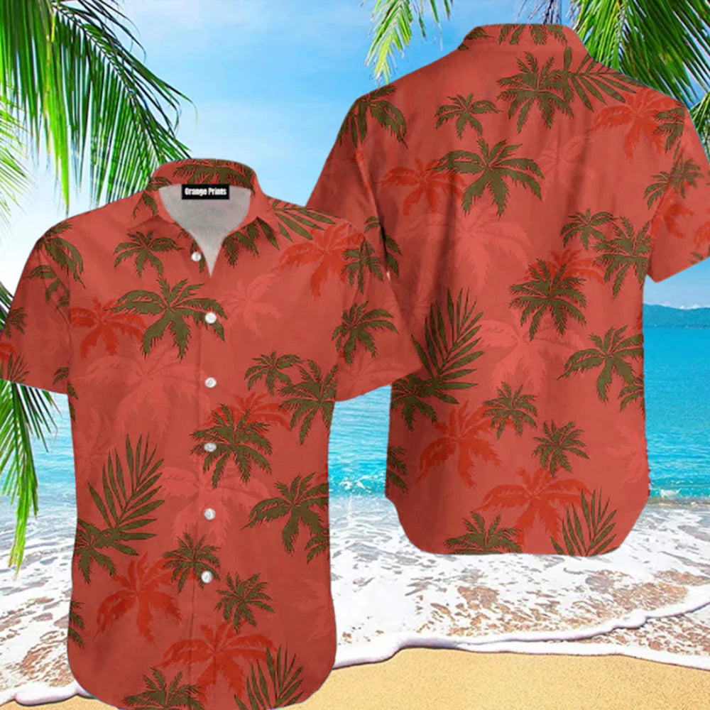 RBB Summer 2025 Men’s Hawaiian Shirt – 3D Animal & Plant Print, Short Sleeve, Beach Style, Plus Size up to 5XL
