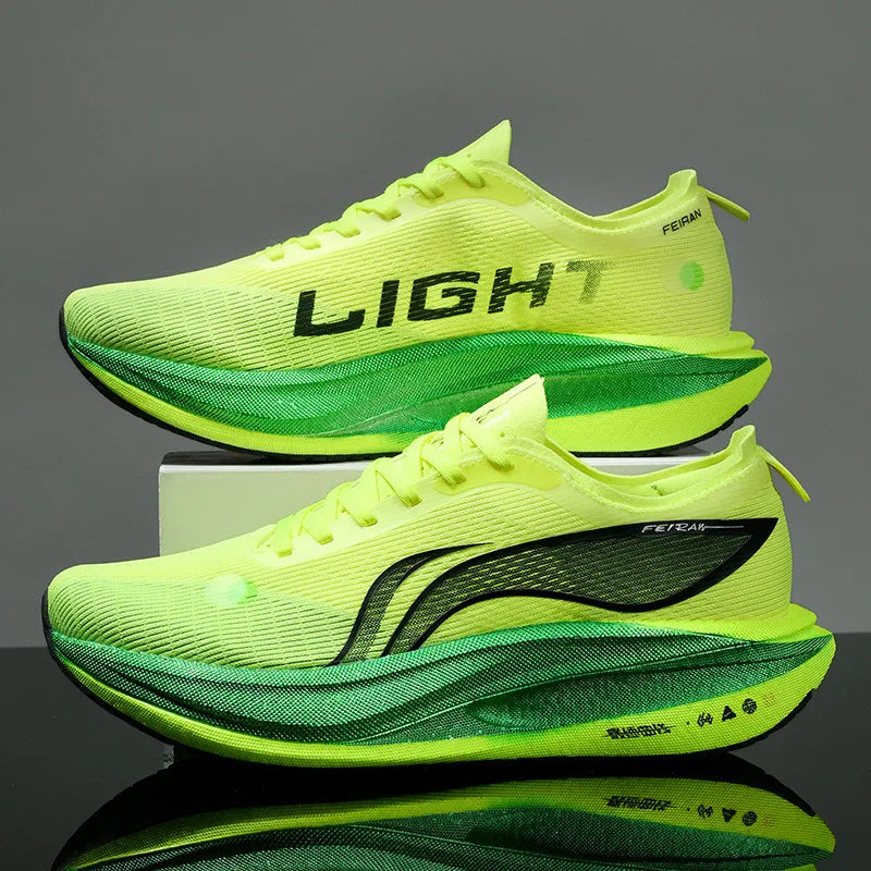 Men’s Fashion Running Shoes – Breathable Mesh, Carbon Plate, Rubber Outsole | Red Rabbit Limited Edition