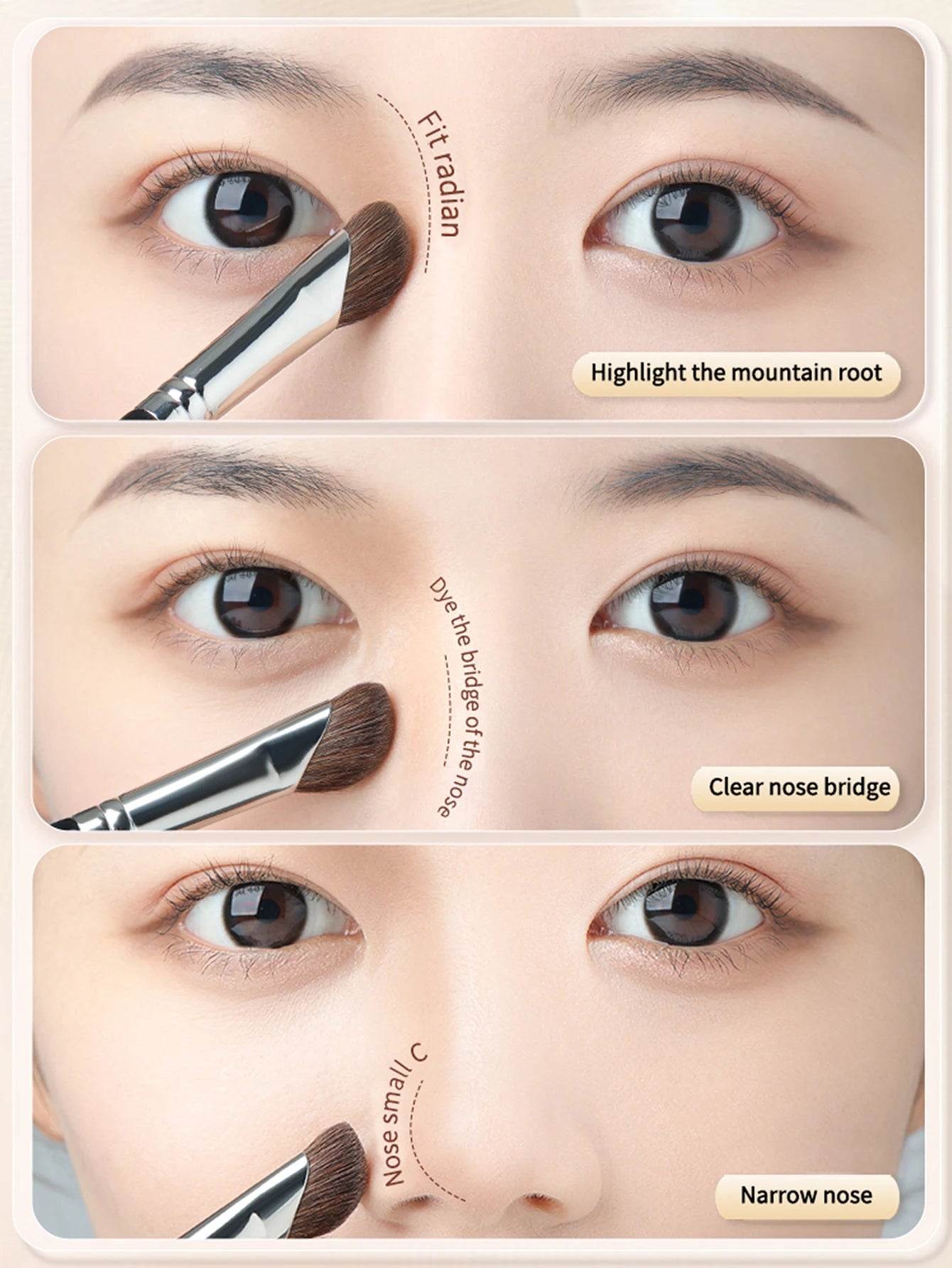 2PCS Angled Nose Contour Brush Set – Soft Sculpting Tools