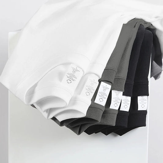 RBB 2PCS Men’s & Women’s 100% Cotton Solid White Short Sleeve T-Shirts – Casual Breathable Round Neck Tops