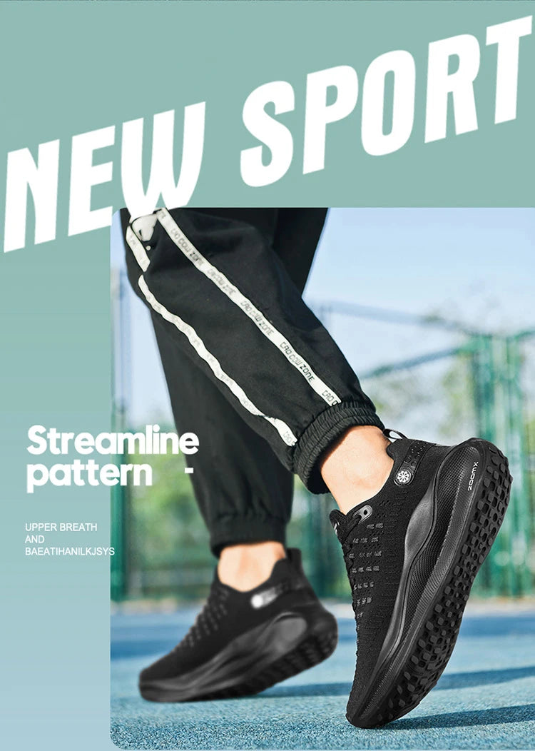 RBB Men’s Cushioning Running Shoes – Lightweight EVA Midsole, Breathable Mesh Sneakers for Gym & Walking